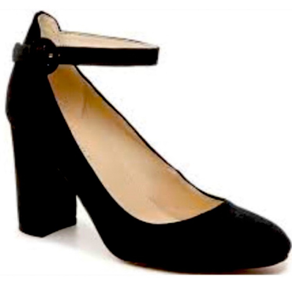 Suede Mary Jane Heel Pump
